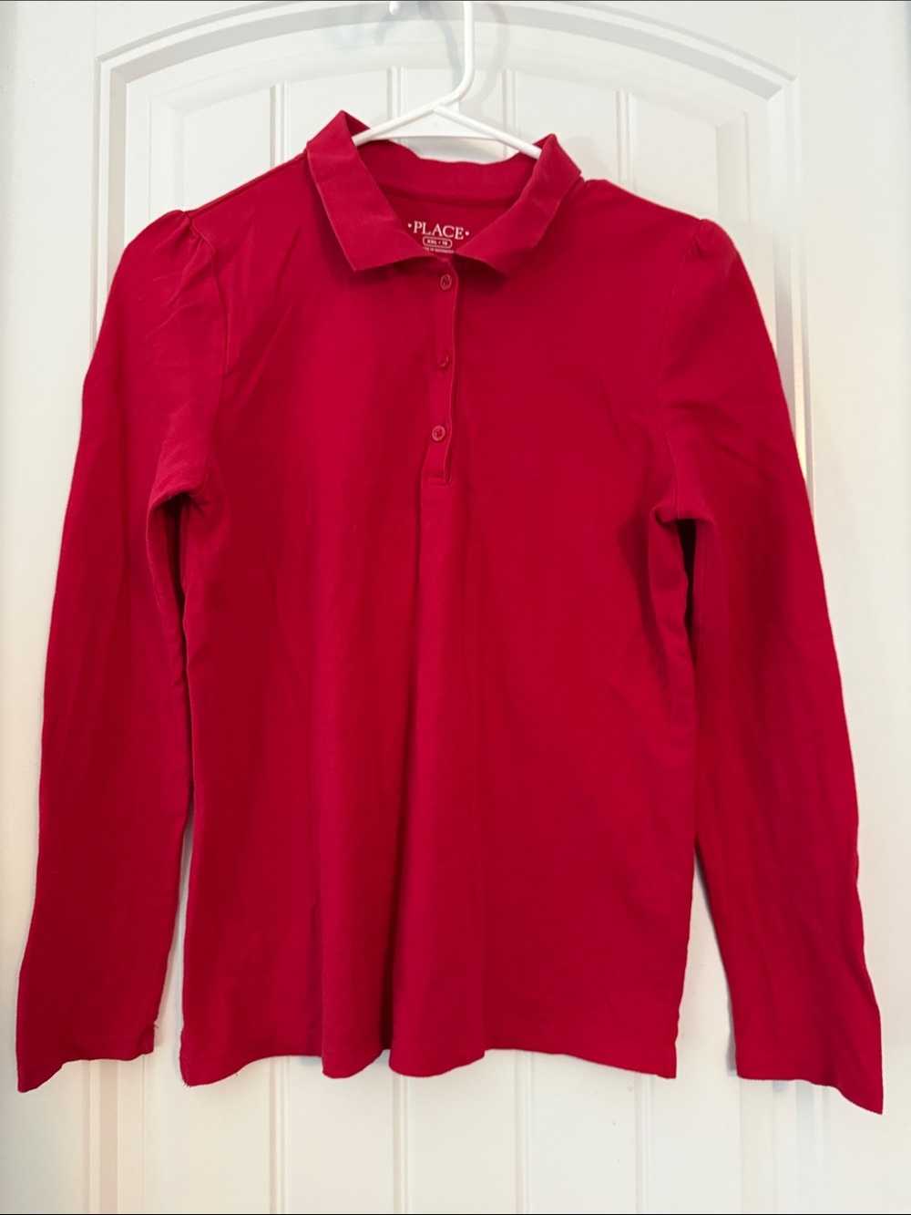 The Children's Place Bright Red Long-Sleeve Polo Top